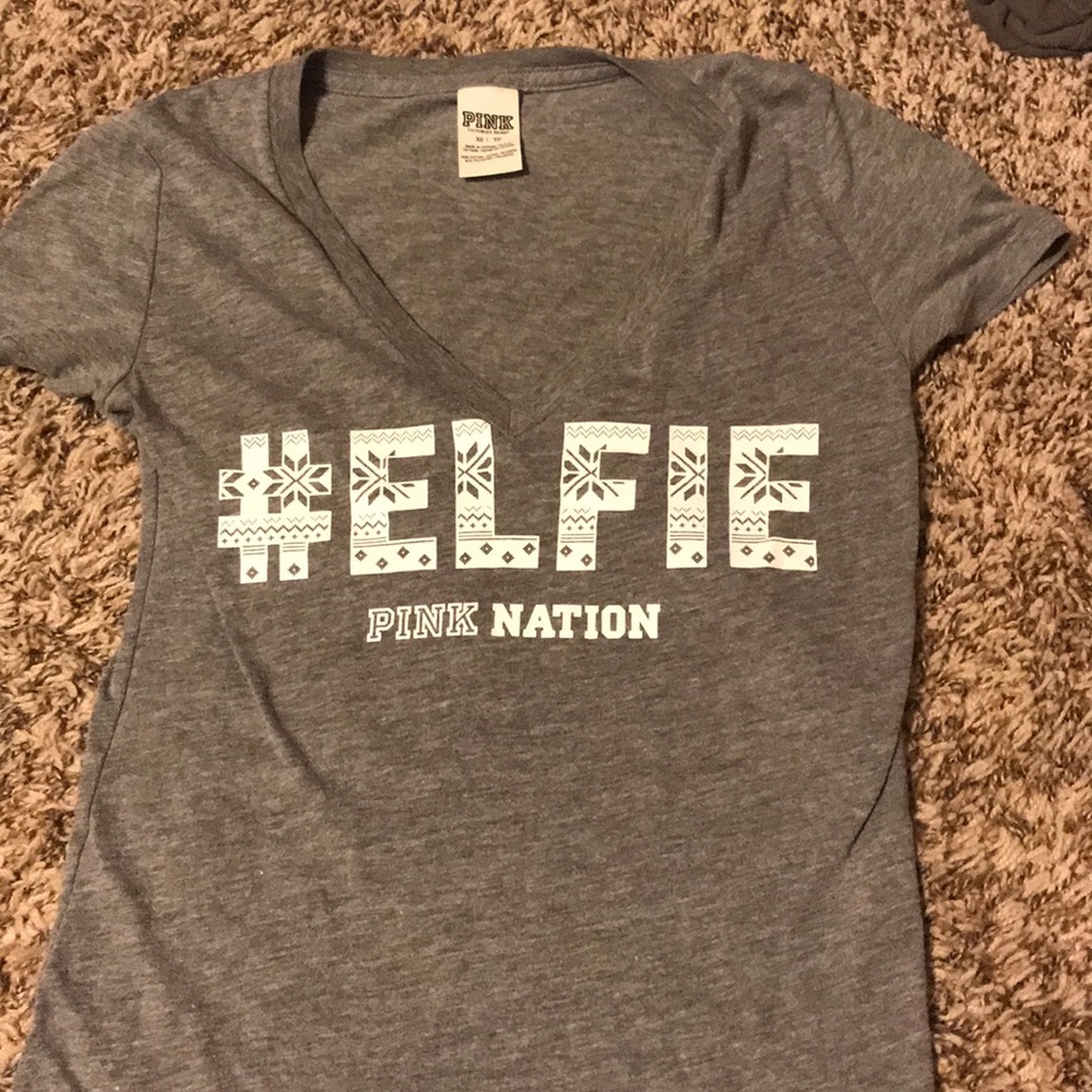 pink Victoria’s Secret #Elfie shirt